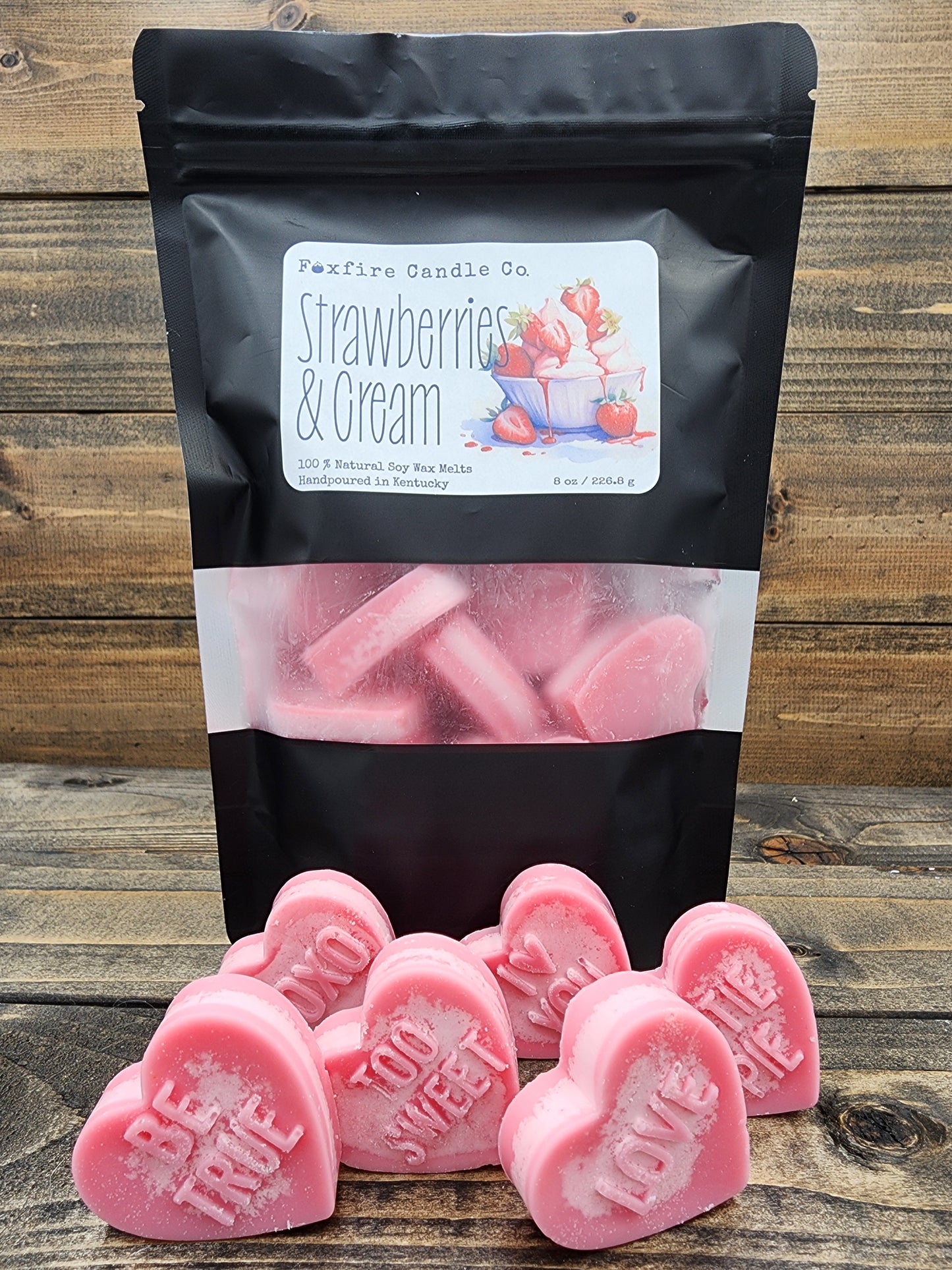 Strawberries & Cream Conversation Hearts Wax Melts 🍓