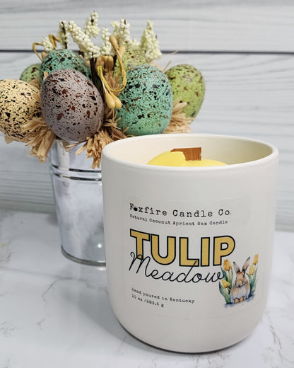 Tulip Meadow 10 oz Bunny Candle🐰🌷